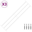 VidaXL Krata zabezpieczająca do okien z 3 poprzeczkami 3 pcs 93-174 cm