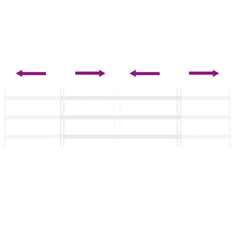VidaXL Krata zabezpieczająca do okien z 3 poprzeczkami 3 pcs 93-174 cm