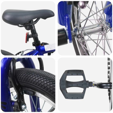 VidaXL BMX 20 Cali dla osób powyżej 9 roku życia Ciemnoniebieski