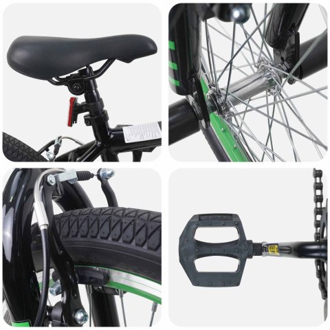 VidaXL BMX 20 Cali dla osób powyżej 9 roku życia Czarny