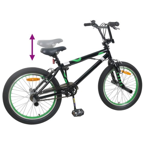 VidaXL BMX 20 Cali dla osób powyżej 9 roku życia Czarny