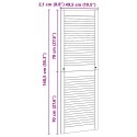VidaXL Drzwi do szafki 2 pcs Naturalny 49,5 x 2,1 x 140,5 cm