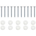 VidaXL Kotwa ziemna 10 pcs srebrny Ø10 x 40 cm Galwanizowany metal