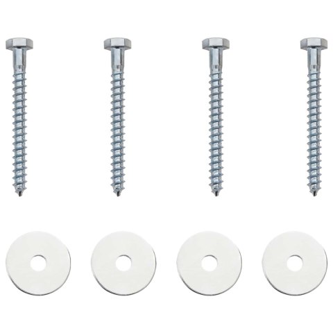VidaXL Kotwa ziemna 4 pcs srebrny Ø10 x 40 cm Galwanizowany metal