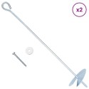 VidaXL Kotwa ziemna 6 pcs srebrny Ø10 x 50 cm Galwanizowany metal