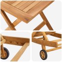 VidaXL Leżak 2 pcs brązowy Lite drewno teakowe