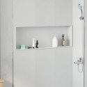 VidaXL Nisza prysznicowa Biały 90 x 30 x 9,5 cm Stal nierdzewna