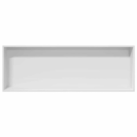 VidaXL Nisza prysznicowa Biały 90 x 30 x 9,5 cm Stal nierdzewna