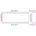 VidaXL Nisza prysznicowa Biały 90 x 30 x 9,5 cm Stal nierdzewna