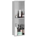 VidaXL Nisza prysznicowa Srebrny 60 x 20 x 9,5 cm Stal nierdzewna