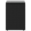 VidaXL Stolik boczny Czarny 35 x 35 x 70 cm polirattan