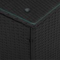 VidaXL Stolik boczny Czarny 35 x 35 x 70 cm polirattan