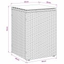 VidaXL Stolik boczny Czarny 35 x 35 x 70 cm polirattan