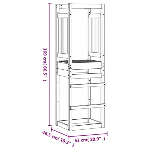 VidaXL Domek do placu zabaw, 53x46,5x169 cm, impregnowana sosna