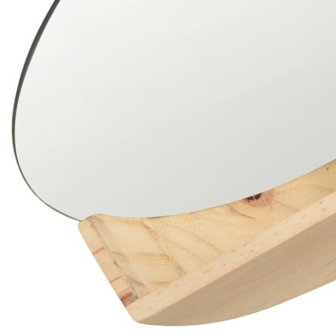 VidaXL Lustro ścienne z półką z litego drewna sosnowego, 35 cm