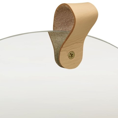 VidaXL Lustro ścienne z półką z litego drewna sosnowego, 35 cm