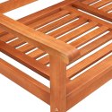 VidaXL 3-os. ławka ogrodowa z poduszką, 150 cm, lity eukaliptus