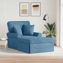 VidaXL Chaise Lounge z Fartuszkiem 3 pcs Niebieski Tkanina sztruksowa