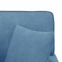 VidaXL Chaise Lounge z Fartuszkiem 3 pcs Niebieski Tkanina sztruksowa