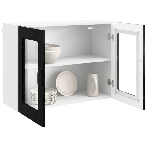 VidaXL Front do zmywarki Kalmar Czarny Dąb 80 x 31 x 60 cm