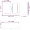 VidaXL Front do zmywarki Kalmar Czarny Dąb 80 x 31 x 60 cm