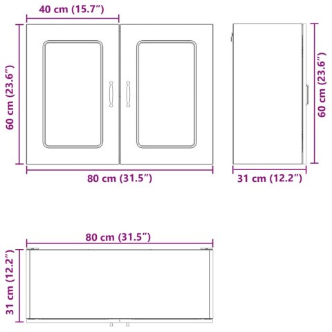 VidaXL Front do zmywarki Kalmar Czarny Dąb 80 x 31 x 60 cm