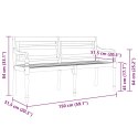 VidaXL Ławka Batavia z beżową poduszką, 150 cm, lite drewno tekowe