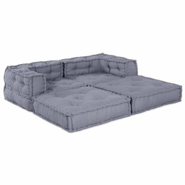 MODULARNA JEDNOSTKA SOFY 2 SZT. TKANINA SZARY 140 X 70 X 56 CM