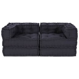 VidaXL Modularna jednostka sofy 2 pcs antracytowy 140 x 70 x 56 cm