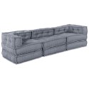 VidaXL Modularna jednostka sofy 3 pcs Szary tkanina