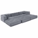 VidaXL Modularna jednostka sofy 3 pcs Szary tkanina