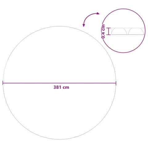 VidaXL Ochrona Basenowa Słoneczna Wysoka Jakość Czarny Ø 381 cm 200 μm