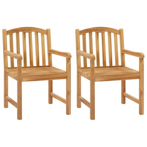VidaXL Ręcznie rzeźbione krzesło róża 2 pcs naturalny 58 x 60 x 90 cm