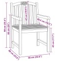 VidaXL Ręcznie rzeźbione krzesło róża 2 pcs naturalny 58 x 60 x 90 cm