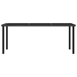 VidaXL Stół ogrodowy, jadalniany, czarny, 180x70x73 cm, rattan PE