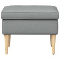 VidaXL Stołek na Stopy jasnoszary 55 x 35 x 41 cm Poliester