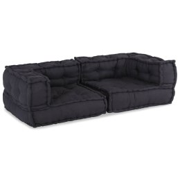VidaXL 2-osobowa sofa modułowa, antracytowa, 140x70x36, tkanina
