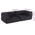 VidaXL 2-osobowa sofa modułowa, antracytowa, 140x70x36, tkanina