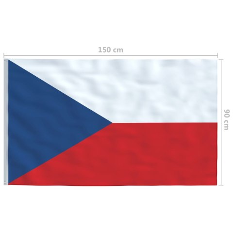 VidaXL Flaga Czech, 90x150 cm