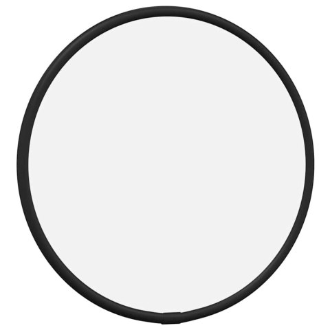 VidaXL Lustro ścienne, czarne, Ø 20 cm, okrągłe