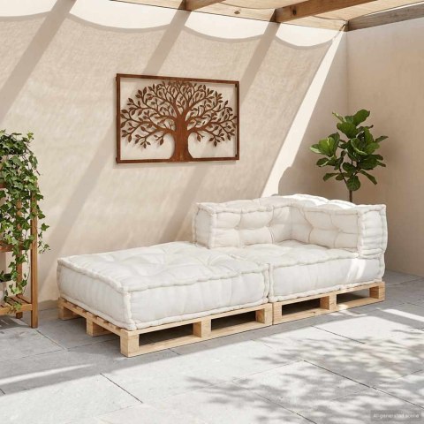VidaXL Modułowa sofa w kolorze kremowym, 70x70x54, tkanina
