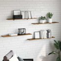 VidaXL Półka na książki 4 pcs Brązowy 100 x 20 x 1,5 cm