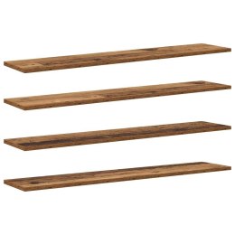 VidaXL Półka na książki 4 pcs Brązowy 100 x 20 x 1,5 cm