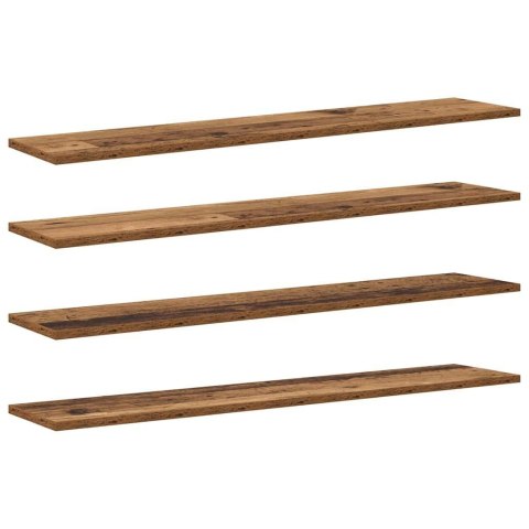 VidaXL Półka na książki 4 pcs Brązowy 100 x 20 x 1,5 cm