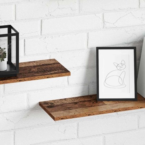 VidaXL Półka na książki 4 pcs Brązowy 100 x 20 x 1,5 cm