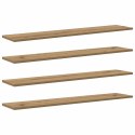 VidaXL Półka na książki 4 pcs Brązowy 100 x 20 x 1,5 cm