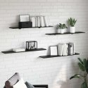 VidaXL Półka na książki 4 pcs Czarny 100 x 20 x 1,5 cm