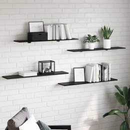 VidaXL Półka na książki 4 pcs Czarny 100 x 20 x 1,5 cm