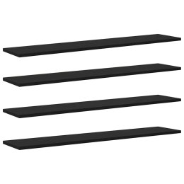 VidaXL Półka na książki 4 pcs Czarny 100 x 20 x 1,5 cm