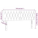 VidaXL Zagłówek do łóżka z LED, niebieski, 144x7x78/88 cm, tkanina